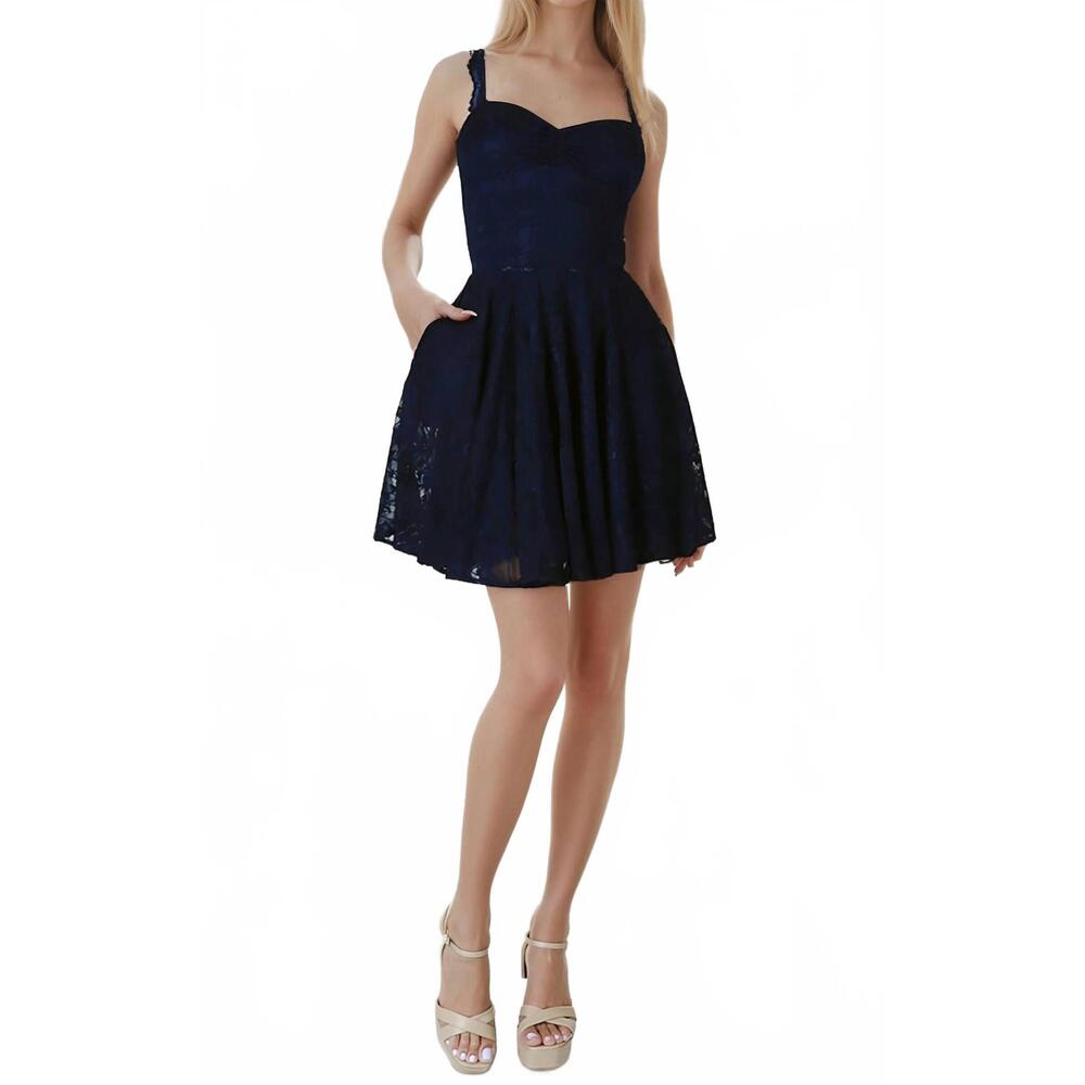 NEW JESSICA ANGEL lace aline dress in navy